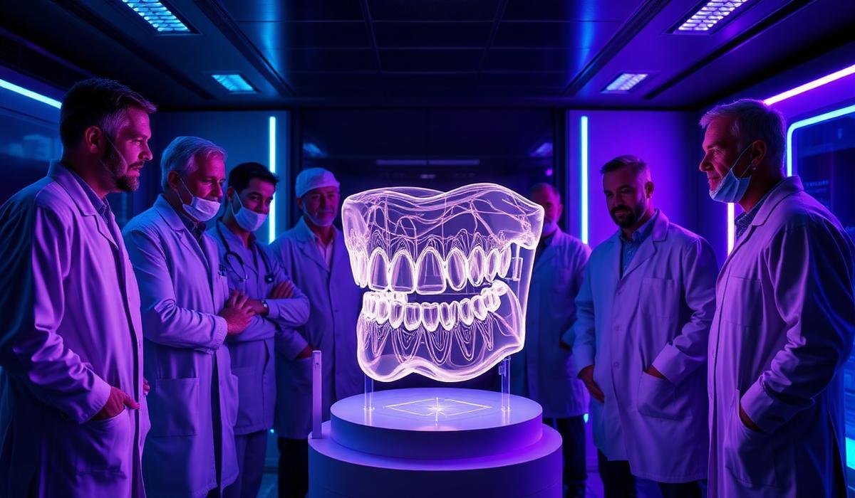 Equipo Álamo analizando modelo 3D holográfico
